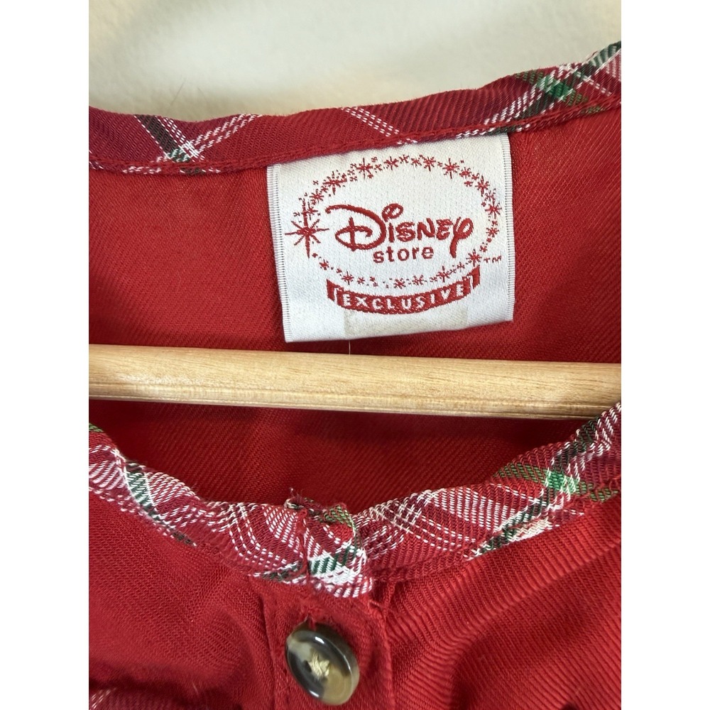 Disney Store Exclusive Plaid Flannel Christmas Minnie Mouse Sleepwear M 7/8 - Picture 4 of 8
